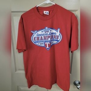 Majestic Red Texas Rangers Champions Tee